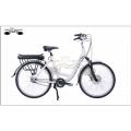 Bicicleta eléctrica de la ciudad E de la aleación de aluminio de la bici del marco bajo de 26 pulgadas para la señora